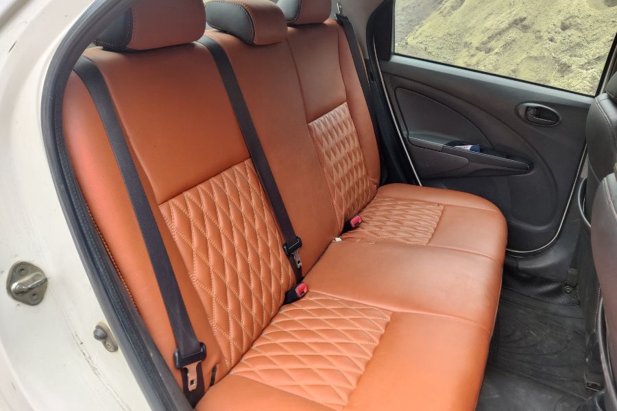 Toyota Etios rear seats - comfortable 4+1 seating for Chennai car rental