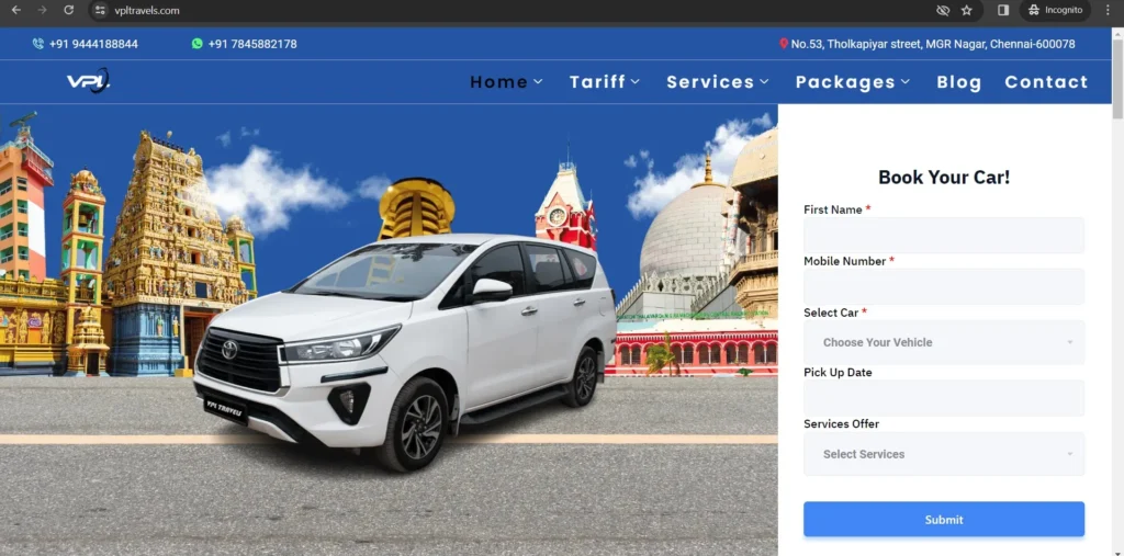 VPL Innova Car Rentals in Chennai