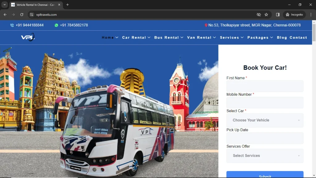Minibus Rental Chennai