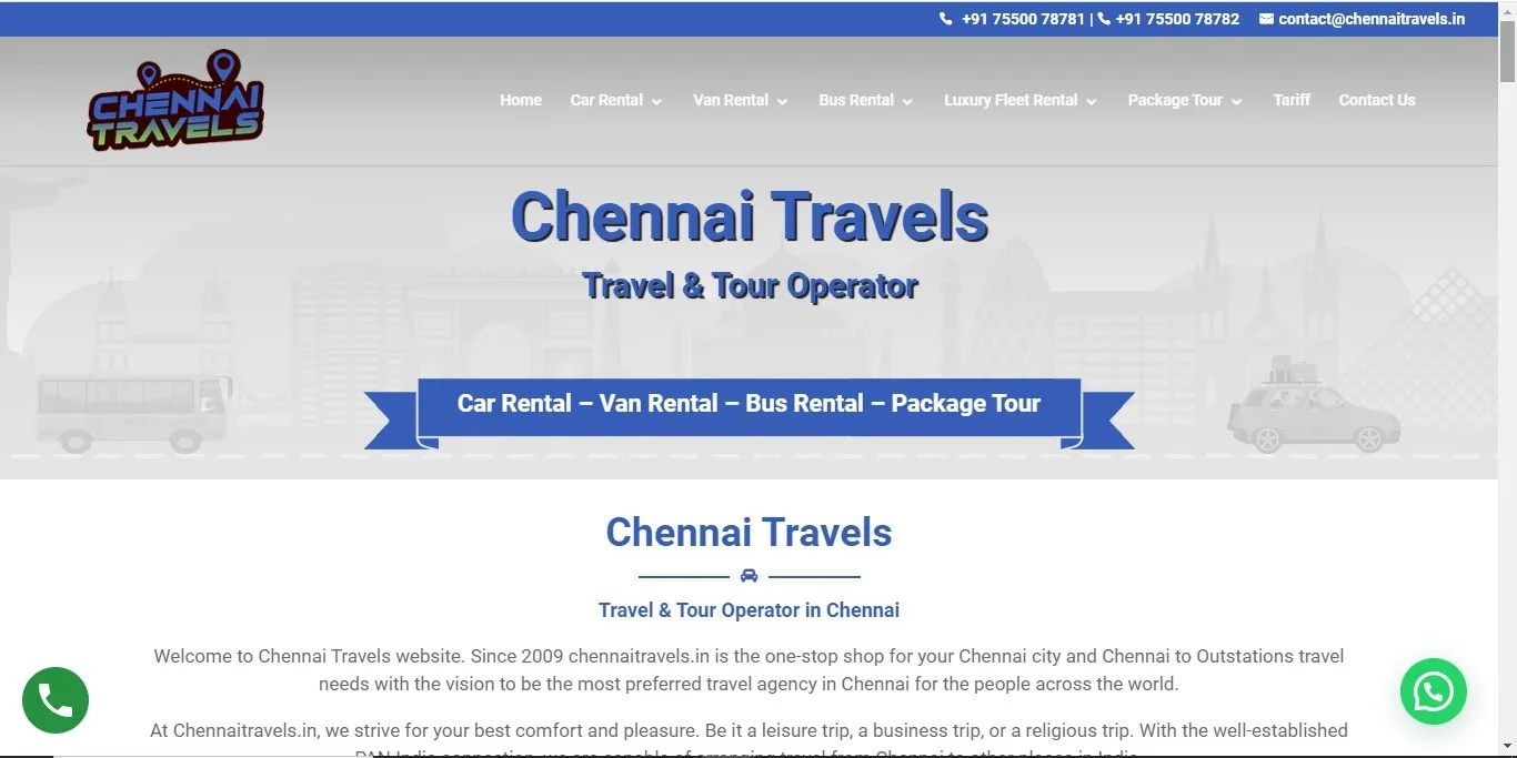 Tempo Traveller for rent Chennai