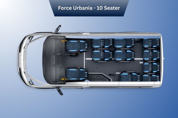Force Urbania - 10 Seater rental in chennai inside