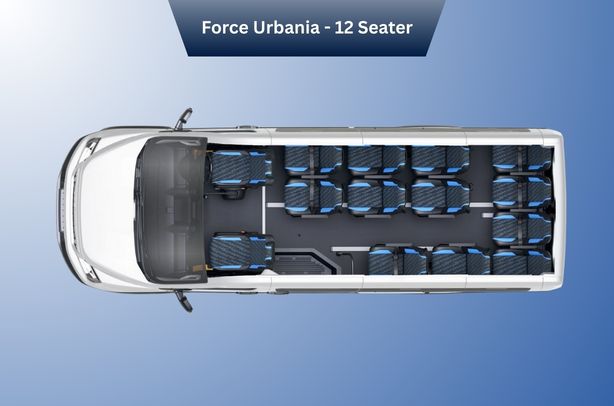 Force Urbania 12 Seater rental inside