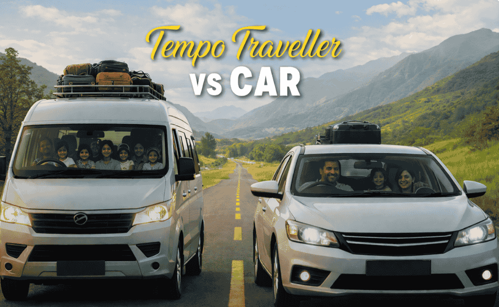 which is best tempo traveller vs car for family travel