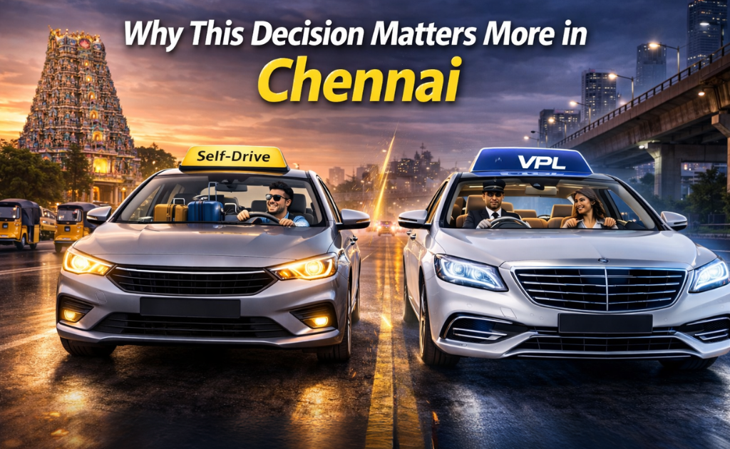which type car rental is best in chennai self-drive car vs chauffeur-driven car Chennai