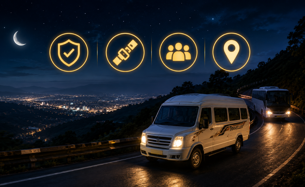 Night travel safety tips for tempo traveller and bus from Chennai – why extra safety planning matters