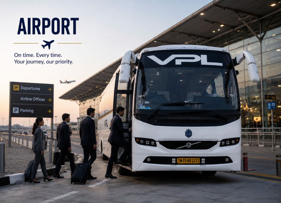 40 Seater Bus Rental in Chennai for Airport Transfers