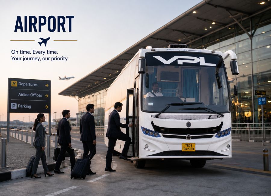 40 Seater Bus Rental in Chennai for Airport Transfers
