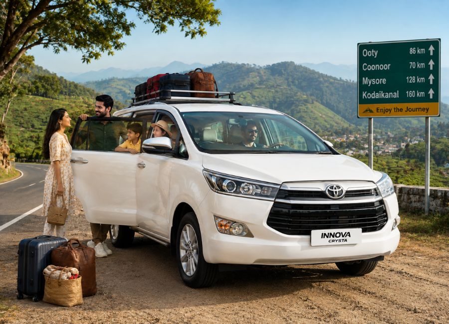 Toyota Innova Crysta Car Rental in Chennai for Family Trips