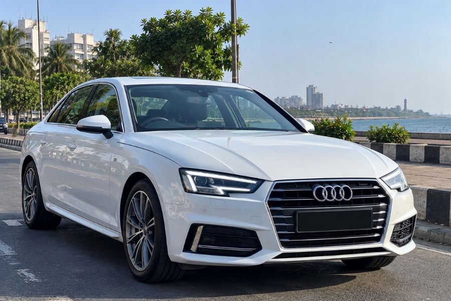 Audi A4 car rental in Chennai – front view