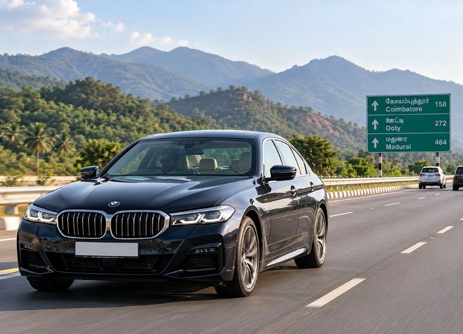 BMW 5 Series outstation car rental from Chennai